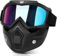 BUY 1 GET 1 FREE - Goggle Mask Anti Scratch UV Protective Open Face & Eyewear Windproof Dirt Shield Adjustable Soft Foam Padded Detachable For Cycling Bike Off Road Racing Riding For Unisex Rainbow GenzVybs
